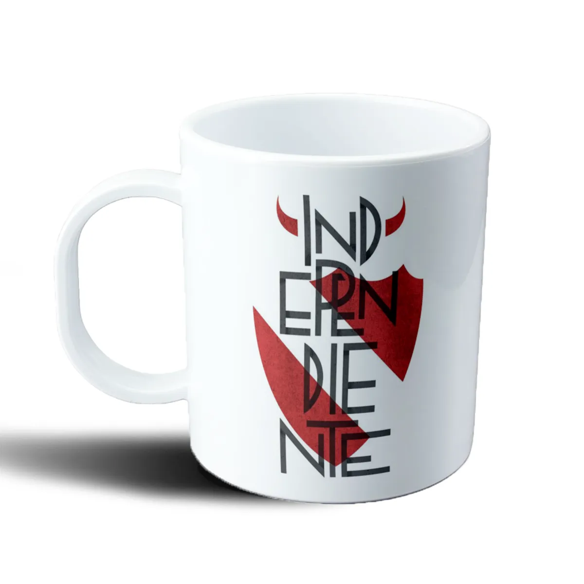 Taza de Plástico Independiente Diablo Escudo Tipografía - vista 2