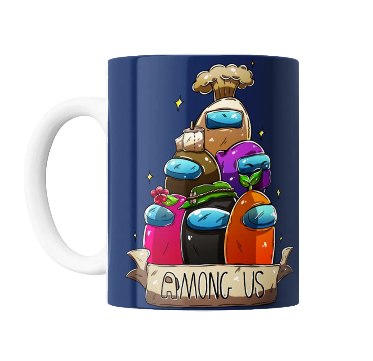 Taza de Cerámica Among Us Tripulantes con Plantas y Sombreros - vista 2