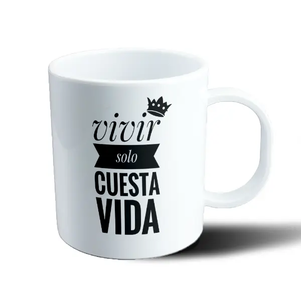Taza de Plástico Indio Solari Vivir solo cuesta vida