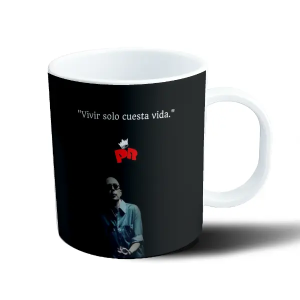 Taza de Plástico Indio Solari Vivir solo cuesta vida