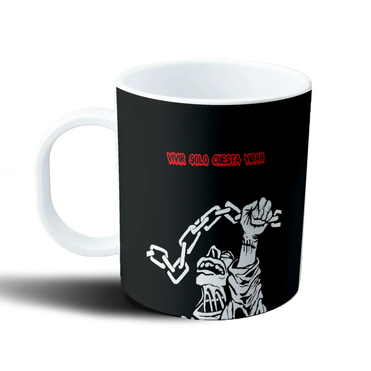 Taza de Plástico Indio Solari Vivir solo cuesta vida - vista 2