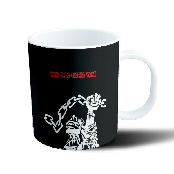 Taza de Plástico Indio Solari Vivir solo cuesta vida