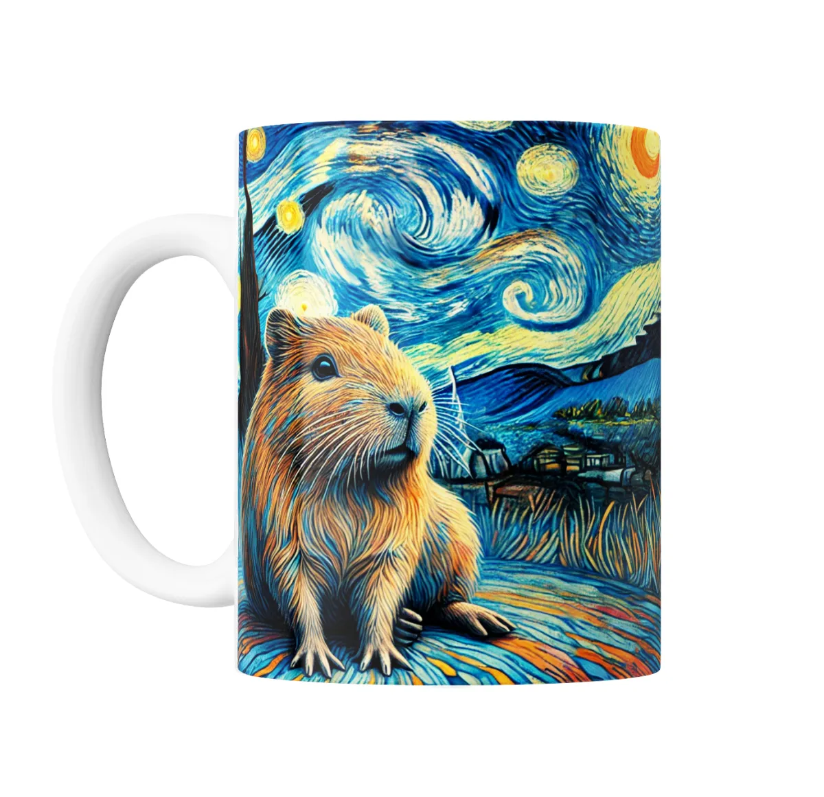 Taza de Cerámica Carpincho La Noche Estrellada - vista 2