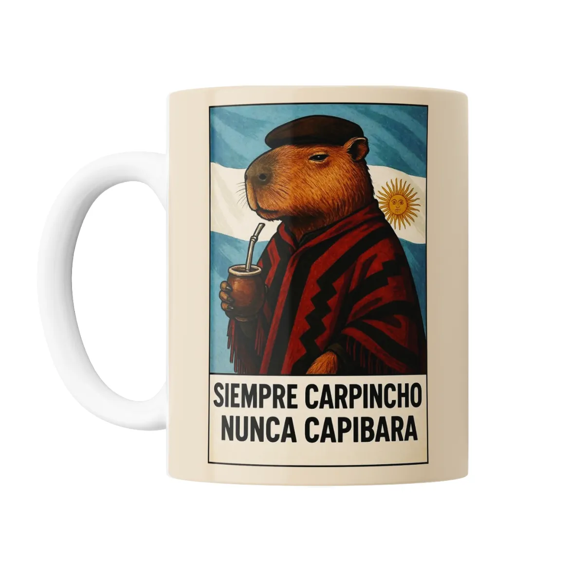 Taza de Cerámica Carpincho Argento Siempre Carpincho Nunca Capibara - vista 2