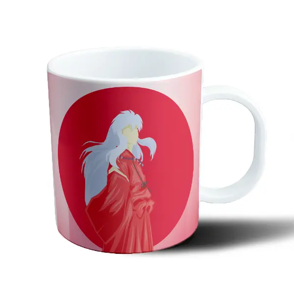 Taza de Plástico Inuyasha Silueta Roja