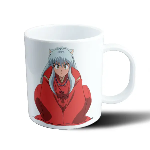 Taza de Plástico Inuyasha Sentado Kimono Rojo
