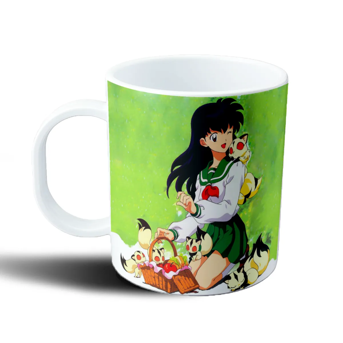 Taza de Plástico Inuyasha Kagome con Kirara y zorros - vista 2