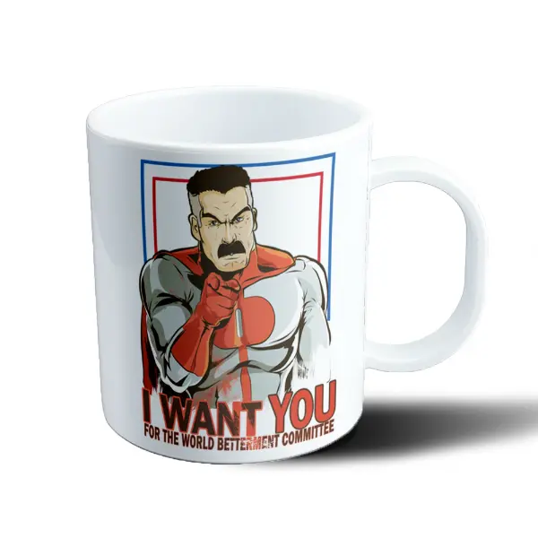 Taza de Plástico Invincible Omni-Man I Want You World Betterment