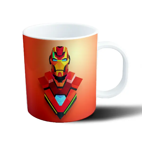 Taza de Plástico Iron Man Armadura Poligonal