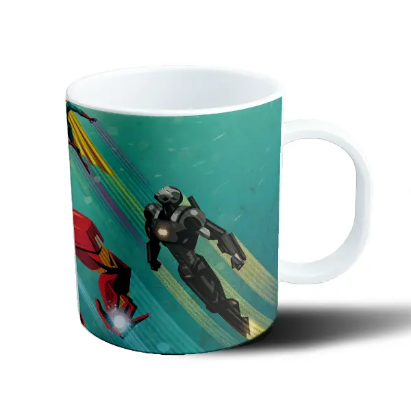 Taza de Plástico Iron Man Armadura Roja Vengadores