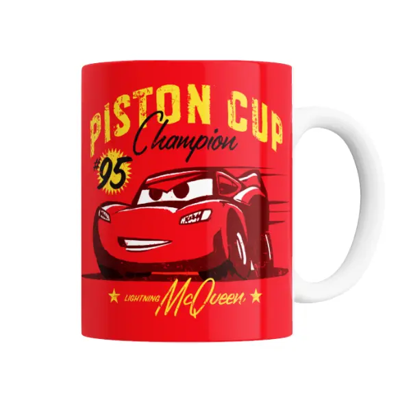 Taza de Cerámica Cars Rayo McQueen Piston Cup Campeón #95
