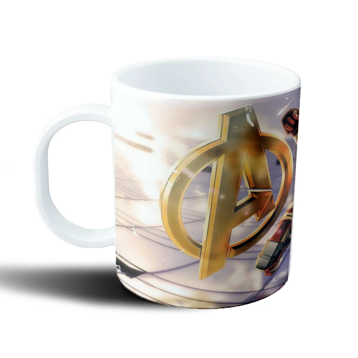 Taza de Plástico Iron Man Armadura Mark con logo Avengers - vista 2