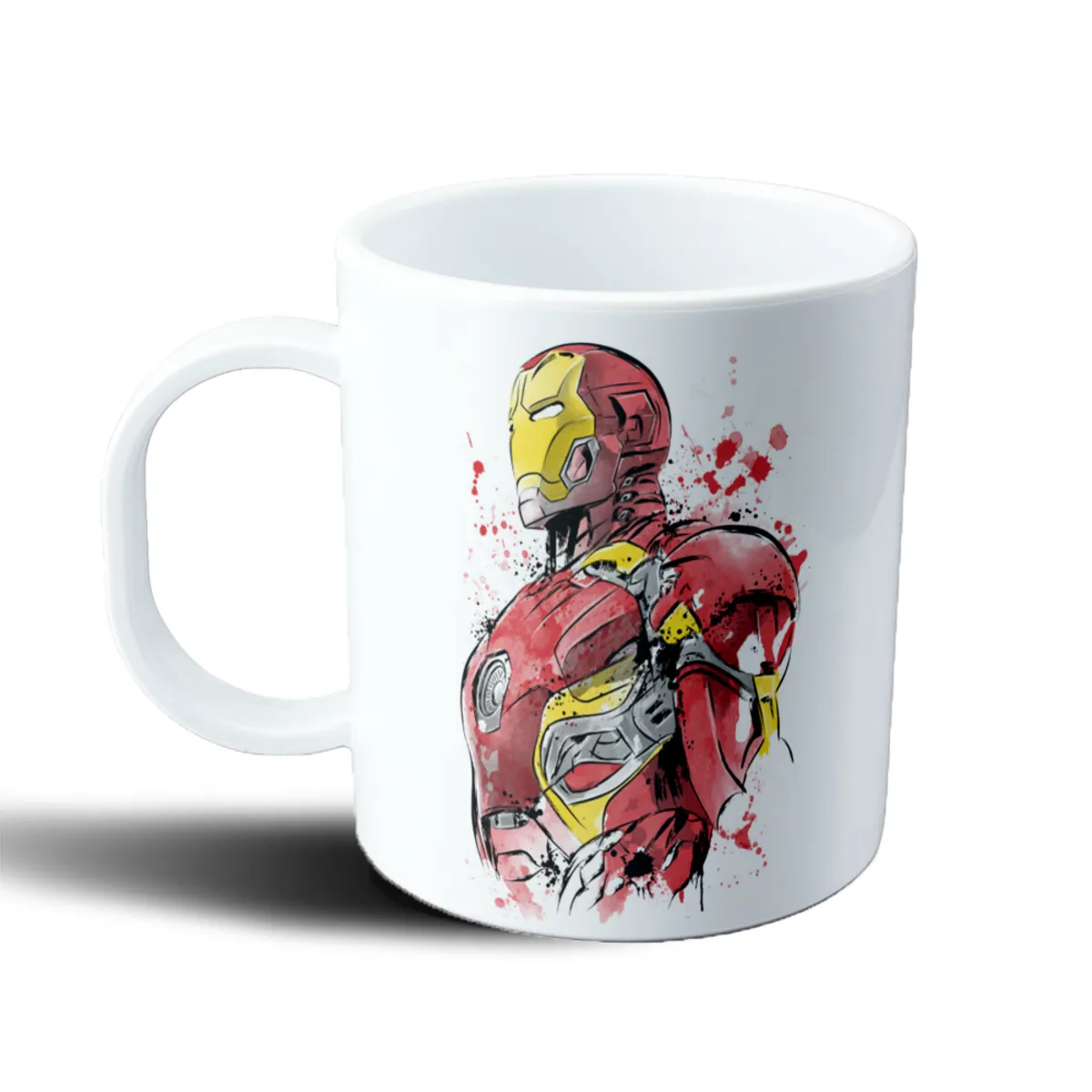 Taza de Plástico Iron Man Acuarela - vista 2