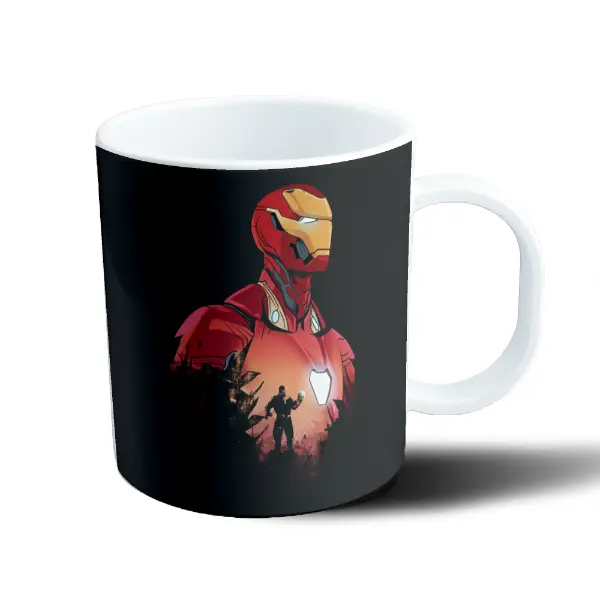 Taza de Plástico Iron Man Armadura Mark 50 con Thanos