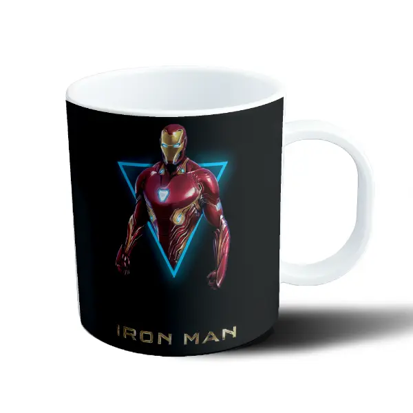 Taza de Plástico Iron Man Armadura Mark 50 Neón