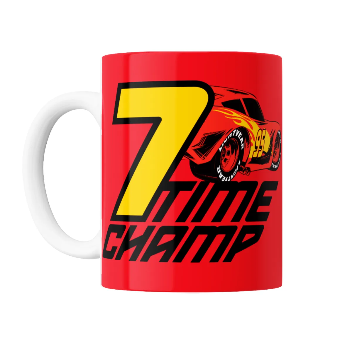 Taza de Cerámica Cars Rayo McQueen 7 Time Champ - vista 2