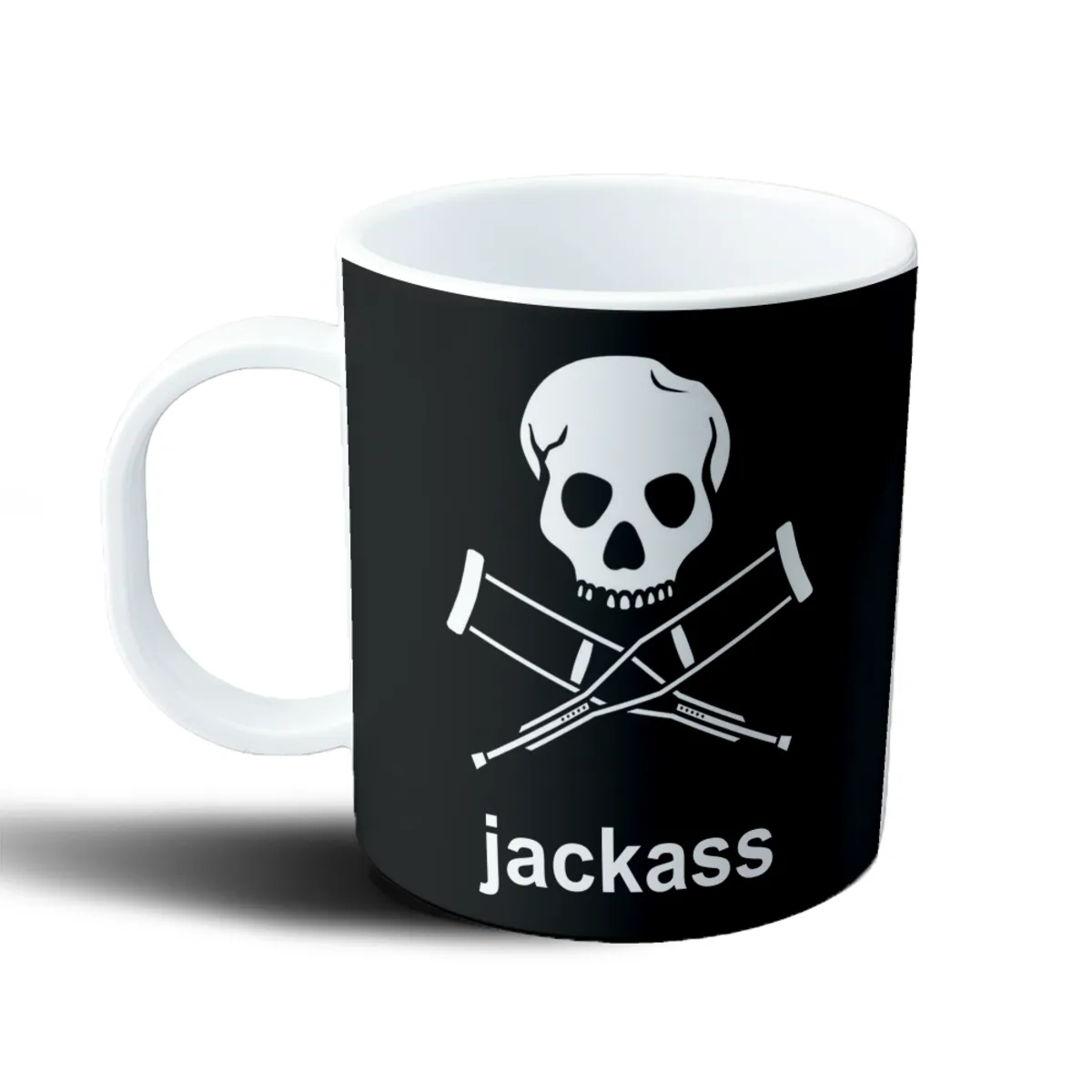 Taza de Plástico Jackass Calavera con Muletas - vista 2