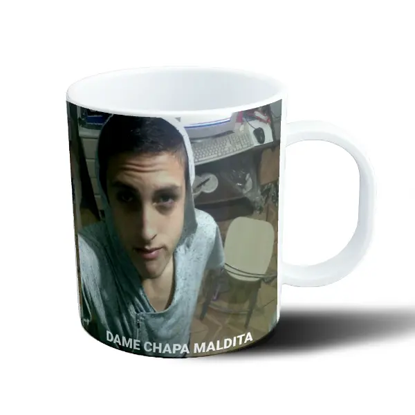 Taza de Plástico Joaco Lopez Dame Chapa Maldita