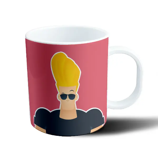 Taza de Plástico Johnny Bravo Estilo Clásico
