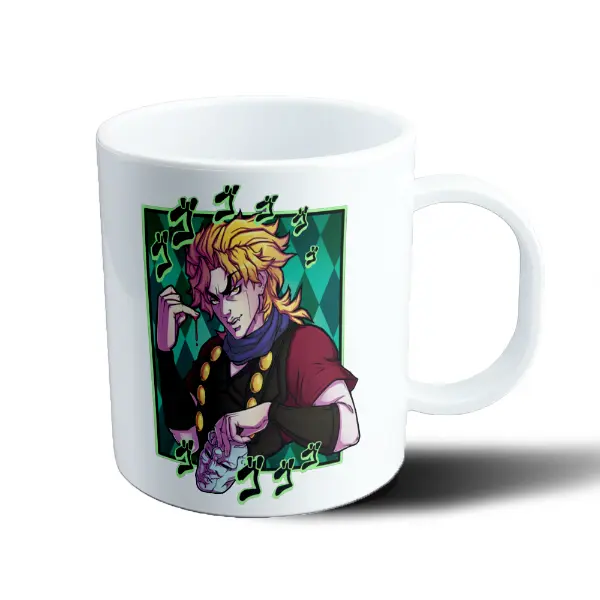 Taza de Plástico JoJo's Bizarre Adventure Dio Brando con Gatos
