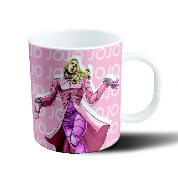 Taza de Plástico JoJo Bizarre Adventure Funny Valentine Rosa