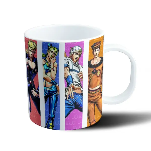 Taza de Plástico JoJo Bizarre Jolyne y Johnny Joestar