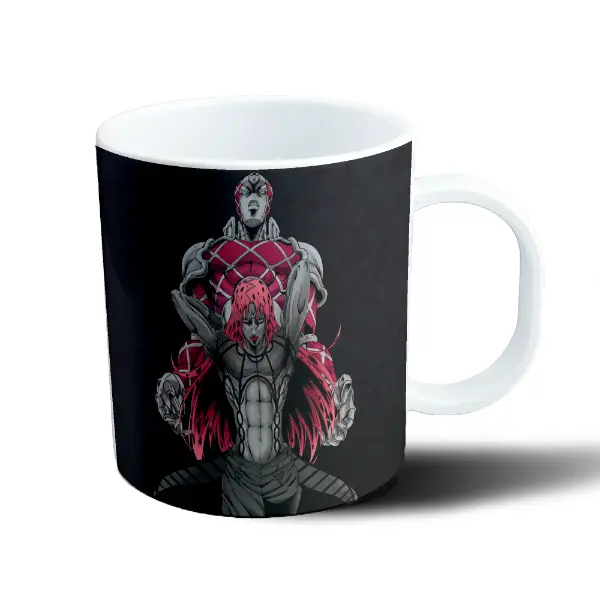 Taza de Plástico JoJo Bizarre Diavolo y King Crimson