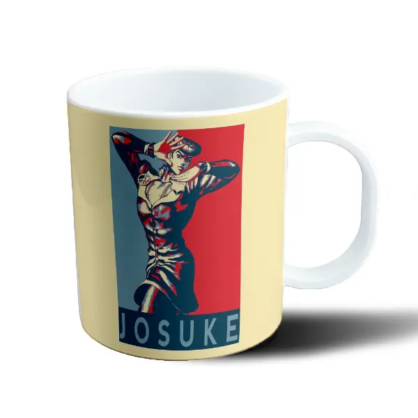 Taza de Plástico JoJo Bizarre Josuke Estilo Afiche