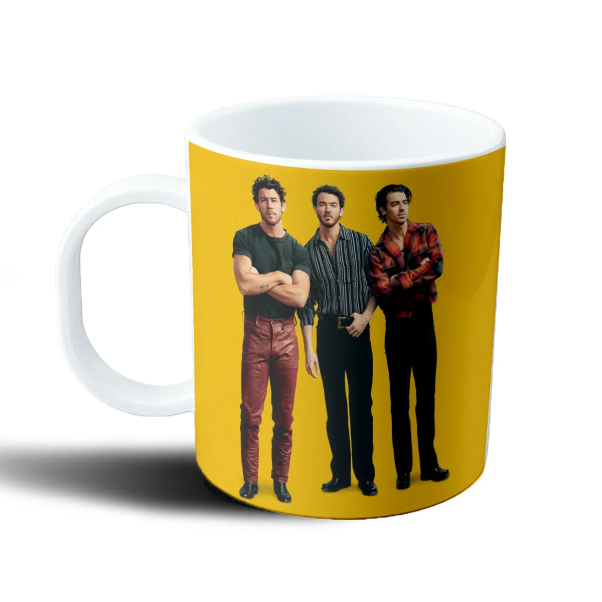 Taza de Plástico Jonas Brothers Foto Grupal Amarillo - vista 2