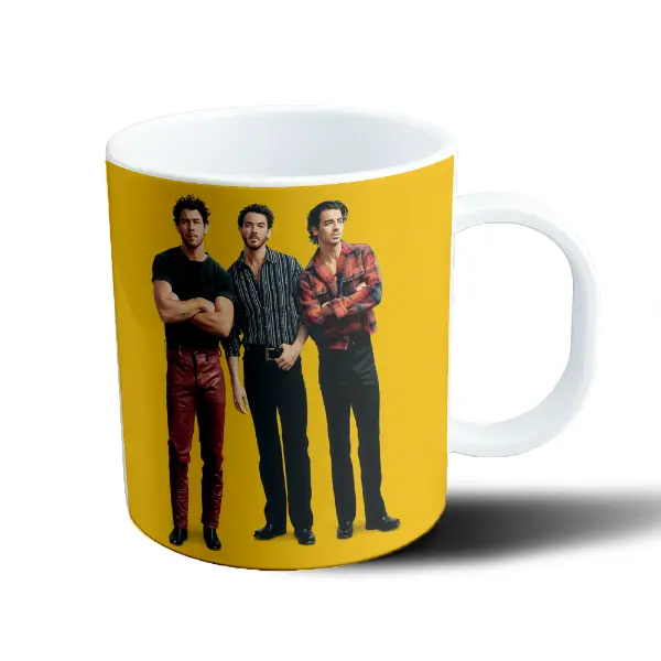 Taza de Plástico Jonas Brothers Foto Grupal Amarillo