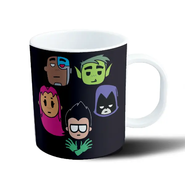 Taza de Plástico Jovenes Titanes Personajes Chibi