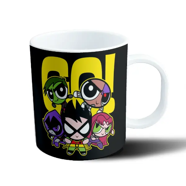Taza de Plástico Jovenes Titanes Chibi Go Titans