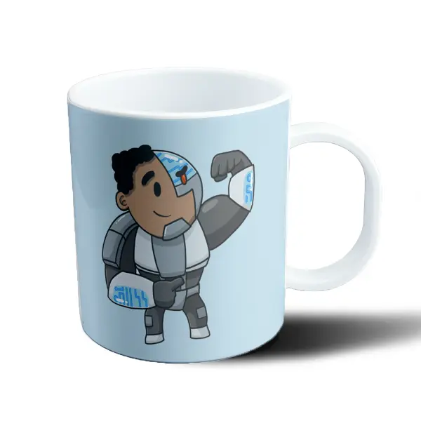 Taza de Plástico Jovenes Titanes Cyborg
