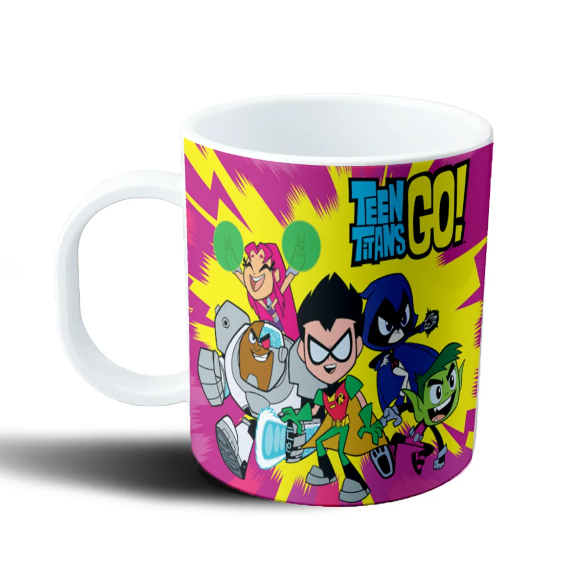 Taza de Plástico Jovenes Titanes Go Robin Cyborg Starfire Raven Beast Boy - vista 2