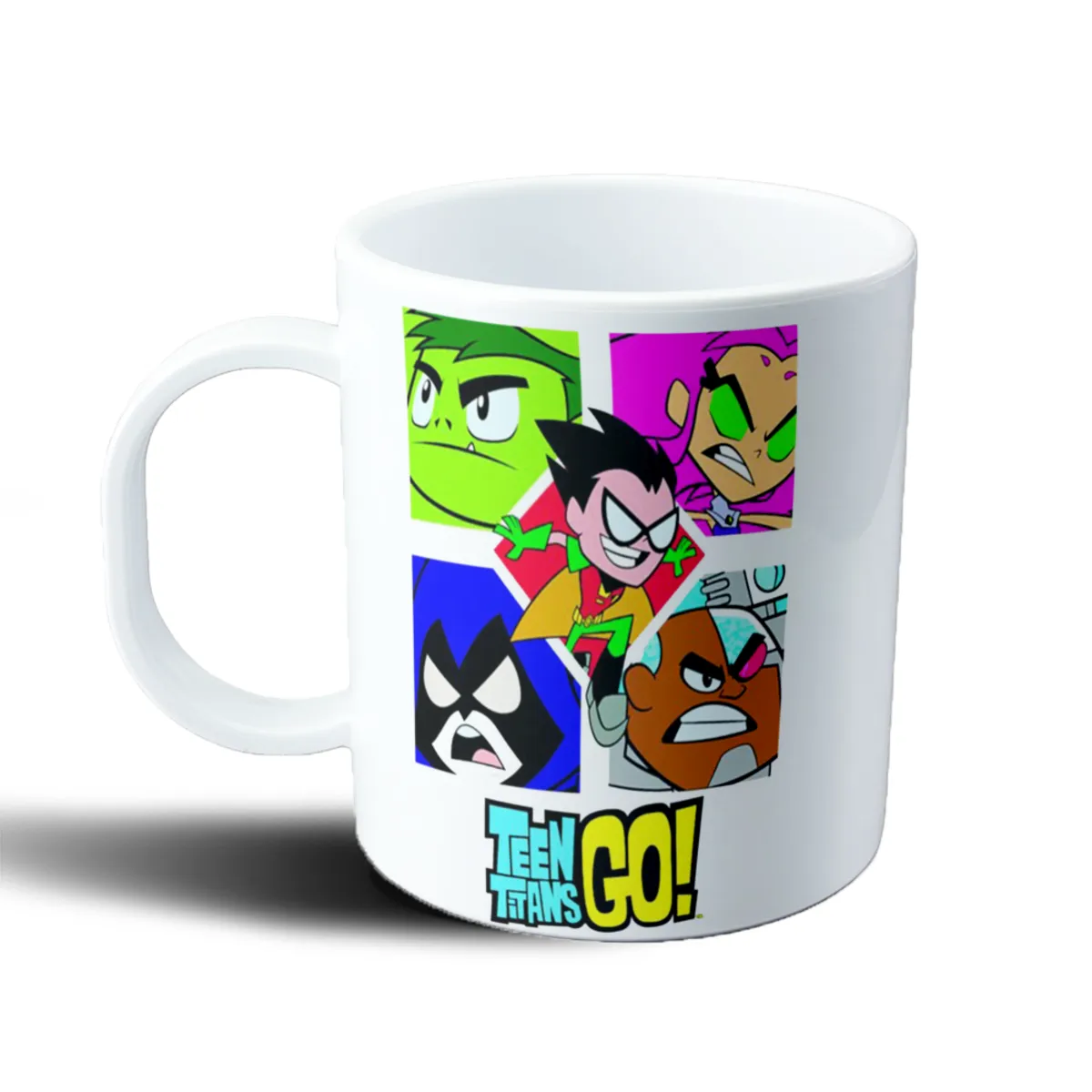 Taza de Plástico Jovenes Titanes Go Cuarteto Robin Cyborg Raven Starfire Beast Boy - vista 2