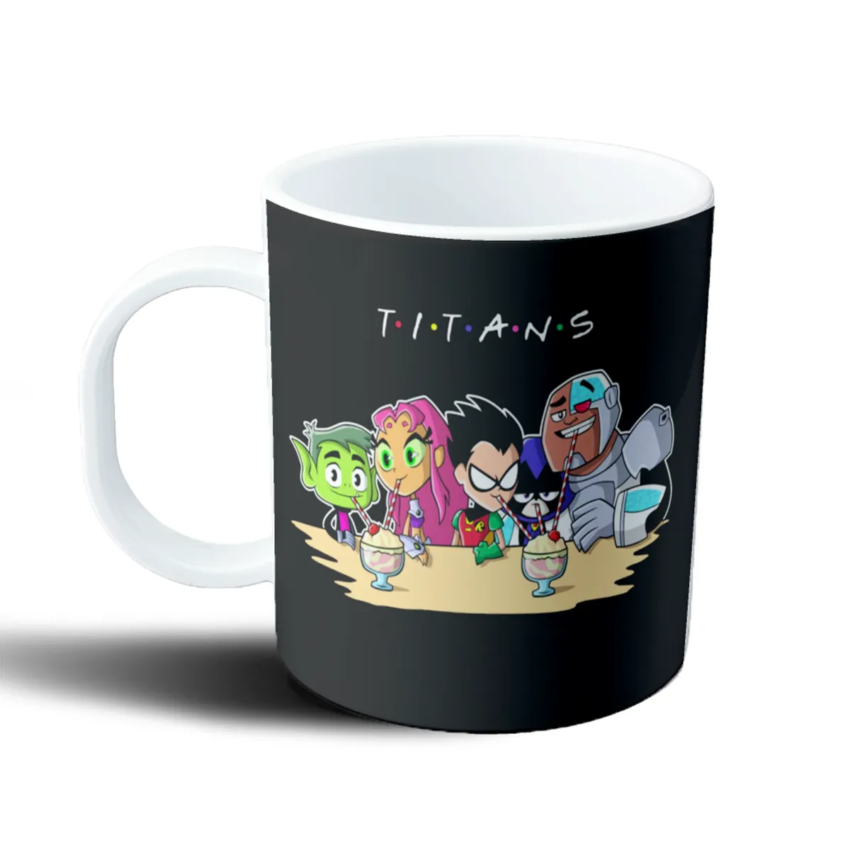 Taza de Plástico Jovenes Titanes Friends Batido - vista 2