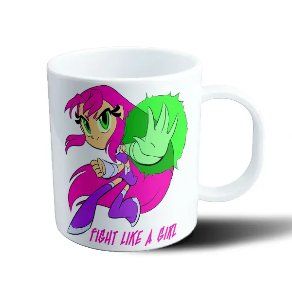 Taza de Plástico Jovenes Titanes Starfire Fight Like a Girl