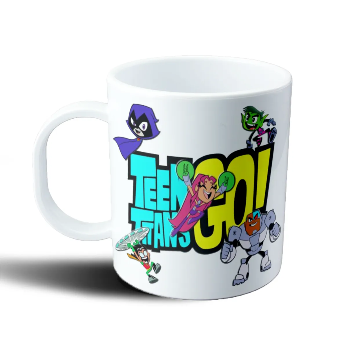 Taza de Plástico Jovenes Titanes GO Starfire Raven Cyborg Robin Beast Boy - vista 2