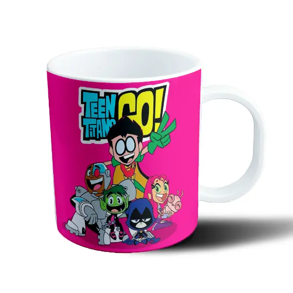 Taza de Plástico Jovenes Titanes Go Equipo Completo