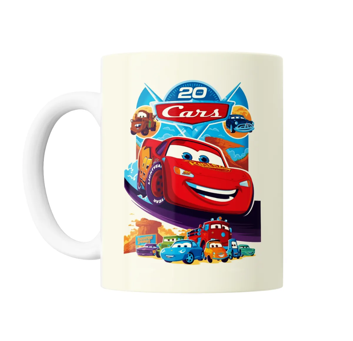Taza de Cerámica Cars 20 Años Rayo McQueen y Amigos - vista 2
