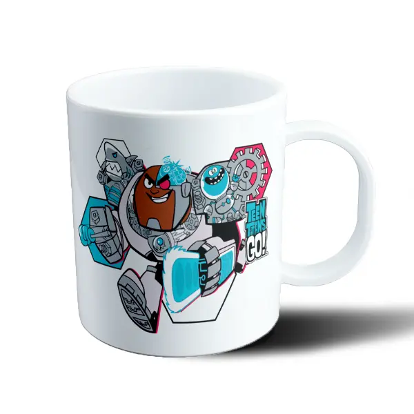 Taza de Plástico Jovenes Titanes Cyborg Robot