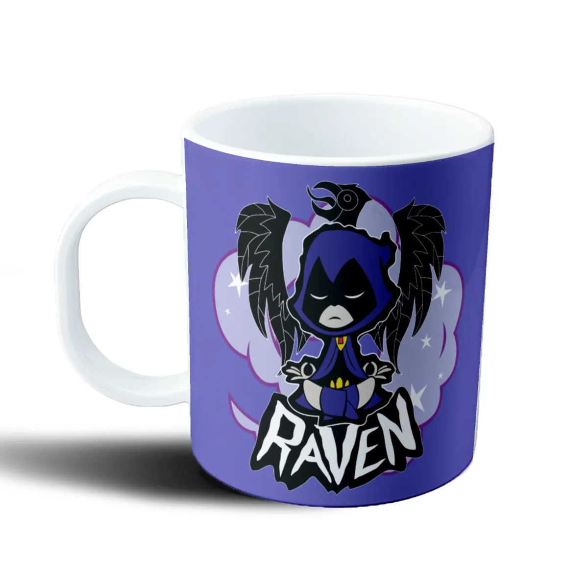 Taza de Plástico Jovenes Titanes Raven Meditando - vista 2