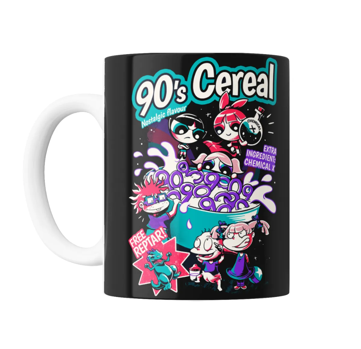 Taza de Cerámica 90's Cereal Chicas Superpoderosas y Rugrats - vista 2