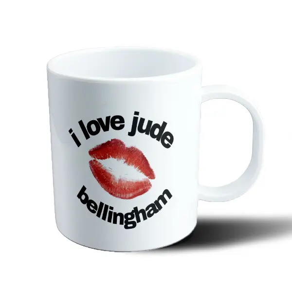 Taza de Plástico Jude Bellingham I Love Jude Bellingham Beso