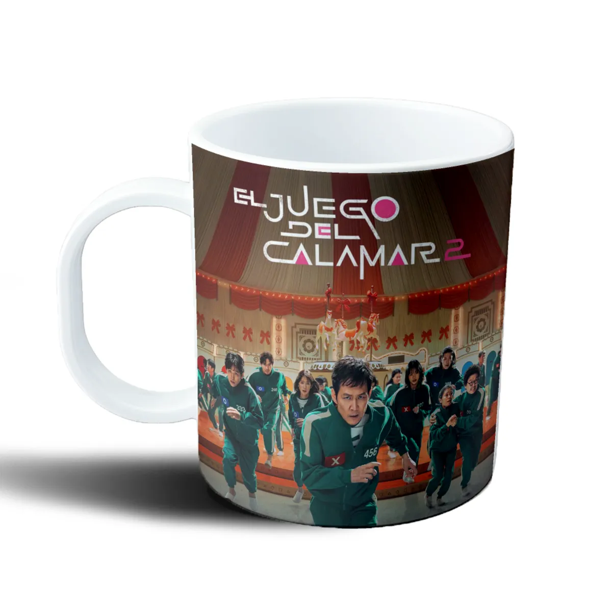Taza de Plástico El Juego del Calamar 2 Jugador 456 - vista 2
