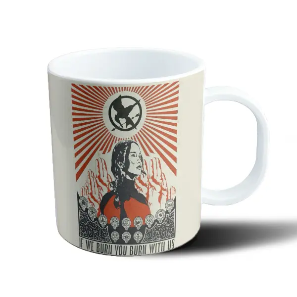 Taza de Plástico Juegos del Hambre Katniss Sinsajo Si nos quemáis