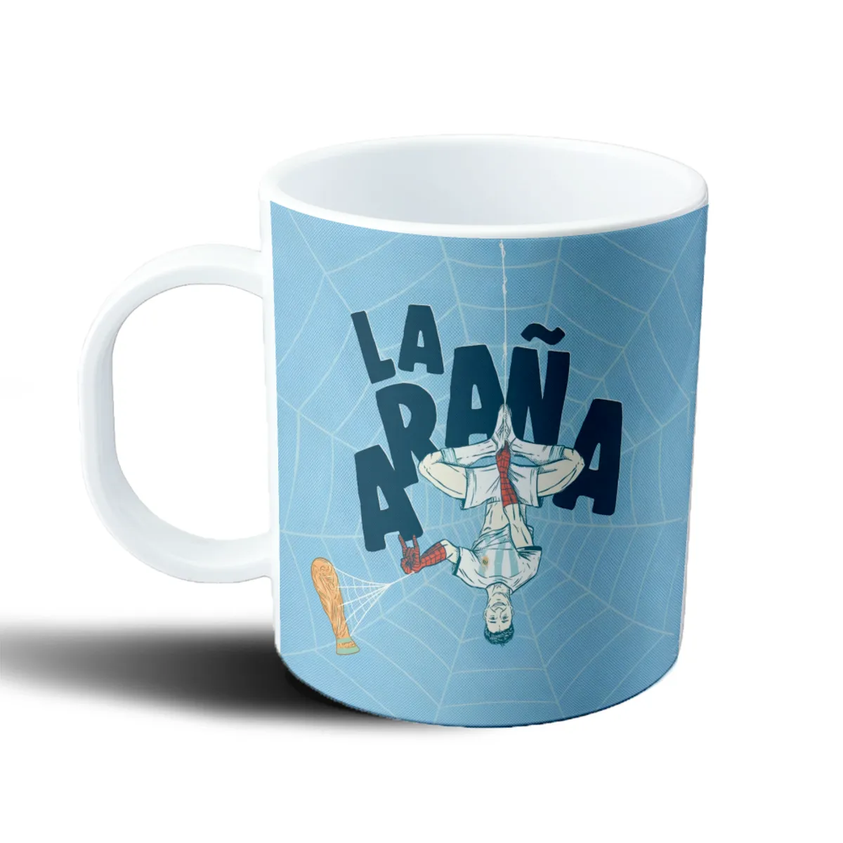 Taza de Plástico Julián Alvarez La Araña Mundial - vista 2