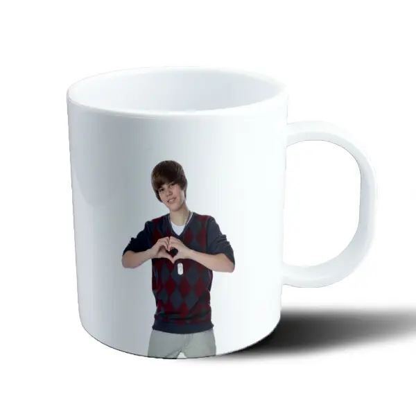 Taza de Plástico Justin Bieber Corazón con las Manos