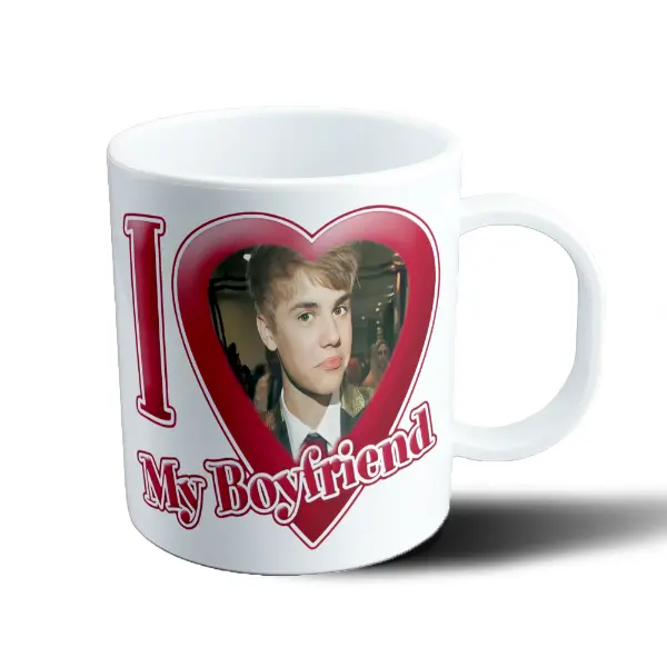 Taza de Plástico Justin Bieber I Love My Boyfriend
