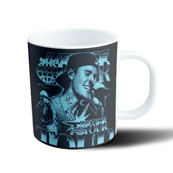 Taza de Plástico Justin Bieber Justice Tour Azul